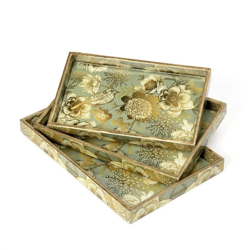 Golden Garden Serving Tray - Set Of Three media 4