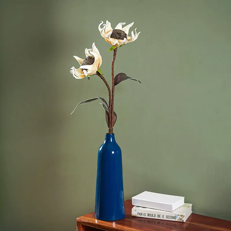 Silken Dahlia Artificial Flower Without Vase - Yellow media 3
