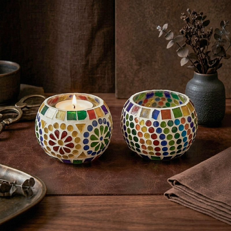 Punarva Tealight Candle Holder - Set Of Two media 4