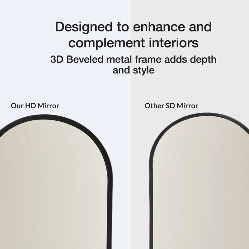 Illumia Floor Mirror With Aluminium Frame - Black media 5
