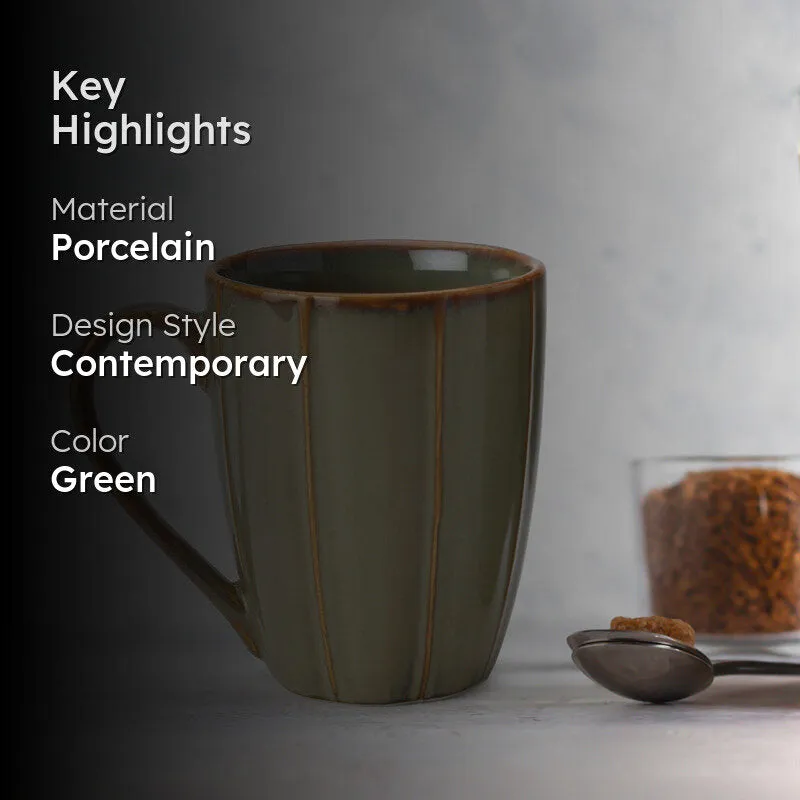 Ciro Porcelain Coffee Mug (300 mL) - Granite Green media 2
