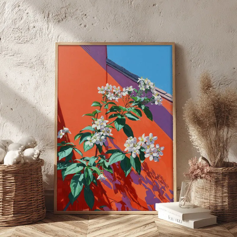 Petal Prism Canvas Wall Painting - Brown Frame media 3