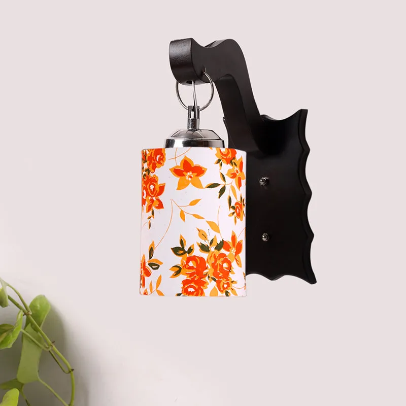 Delphi Printed Wooden Wall Lamp - Orange media 3