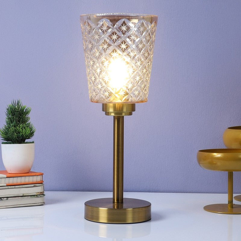 Elysian Glow Texured Glass Table Lamp
