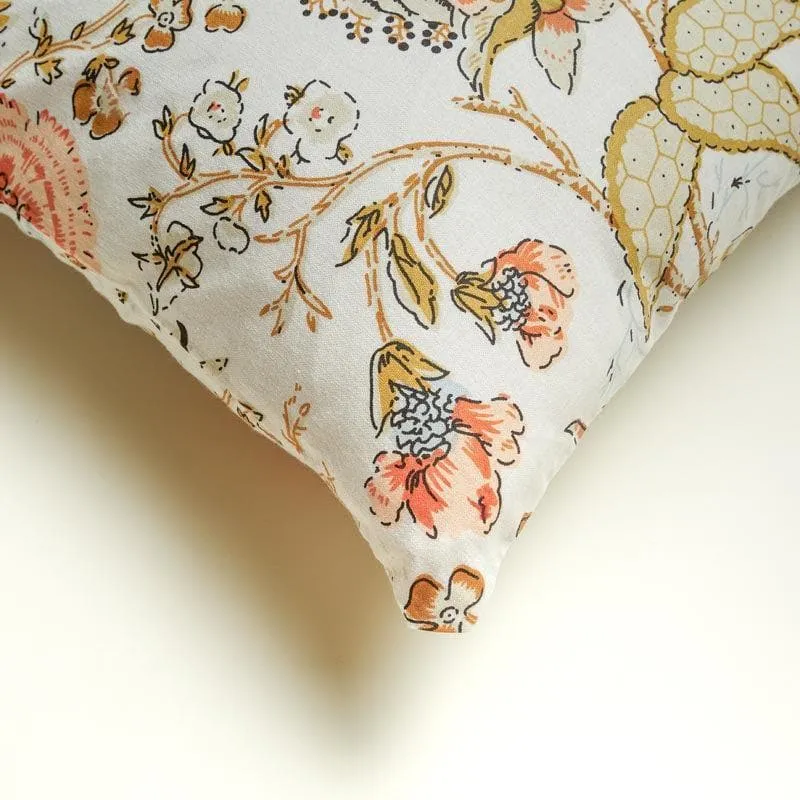 Lushlie Blooms Cotton Cushion Cover (Beige) - Set Of Two media 4