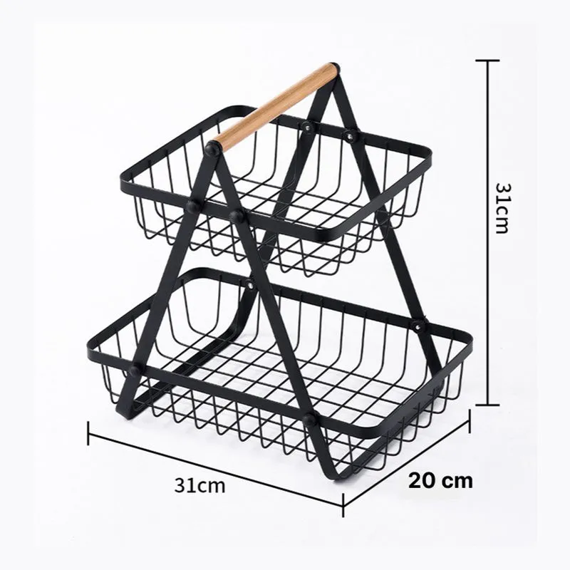 Harvest Nest Metal Fruit Basket - Black media 10