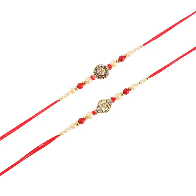 Swastik Rakhi with Roli Chawal - Three Piece Set media 5