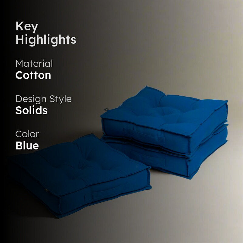 Tara Floor Cushion (Classic Blue) - Set Of Three media 2