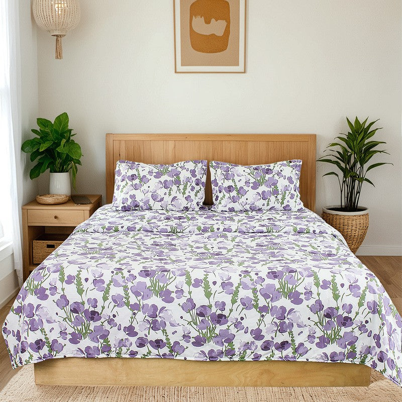 Lavender Lillies Cotton Duvet Cover media 6