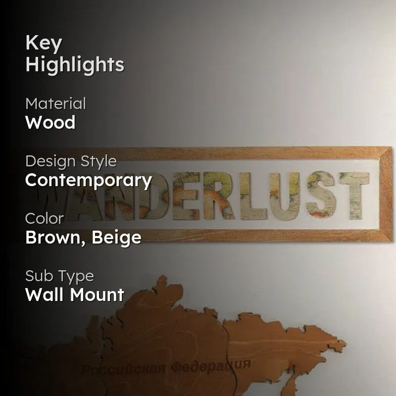 Wanderlust Wooden Wall Accent media 2