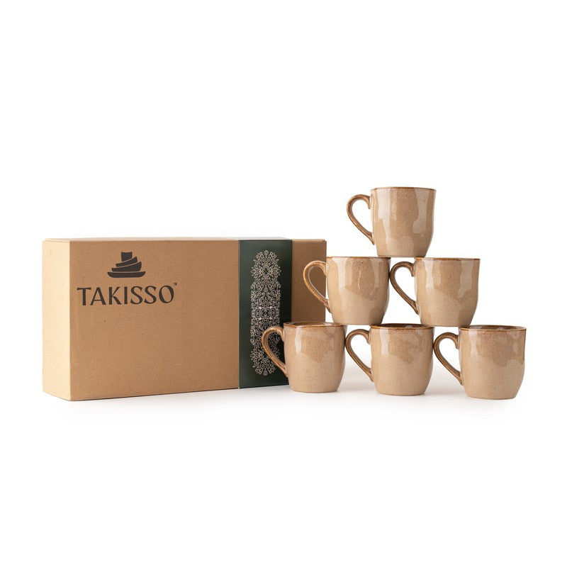 Elowen Porcelain Tea Cup (180 mL Each,Coffee) - Set Of Six media 8