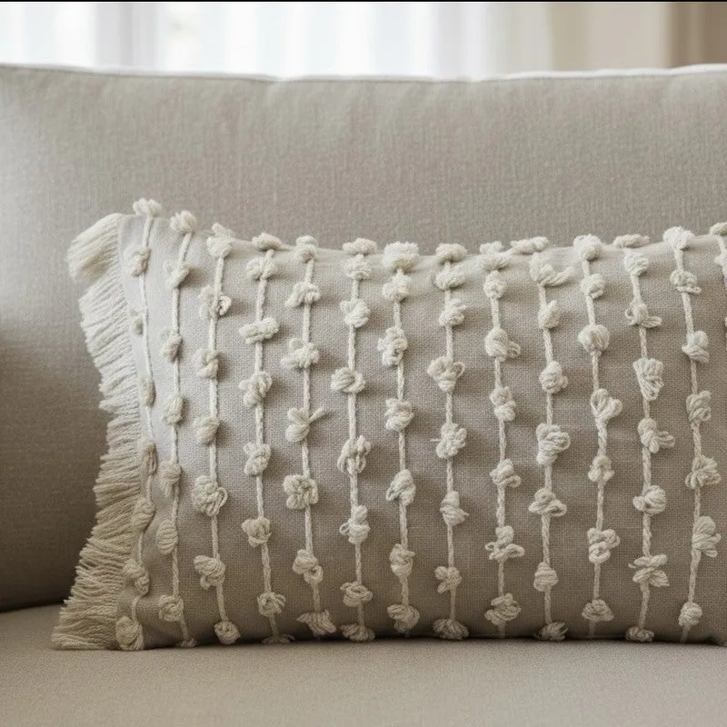 Bunchy Knot Embroidered cushion cover media 5