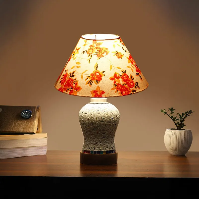 Nivora Fleur Cone Wooden Table Lamp - Multicolor media 1