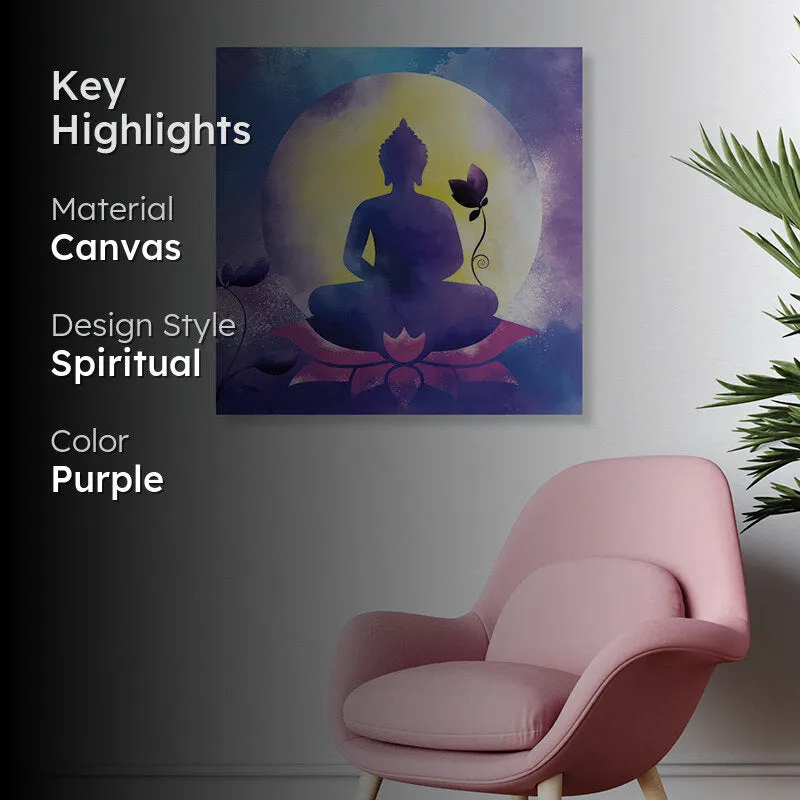 Buddha Silhouette Canvas Wall Art media 2