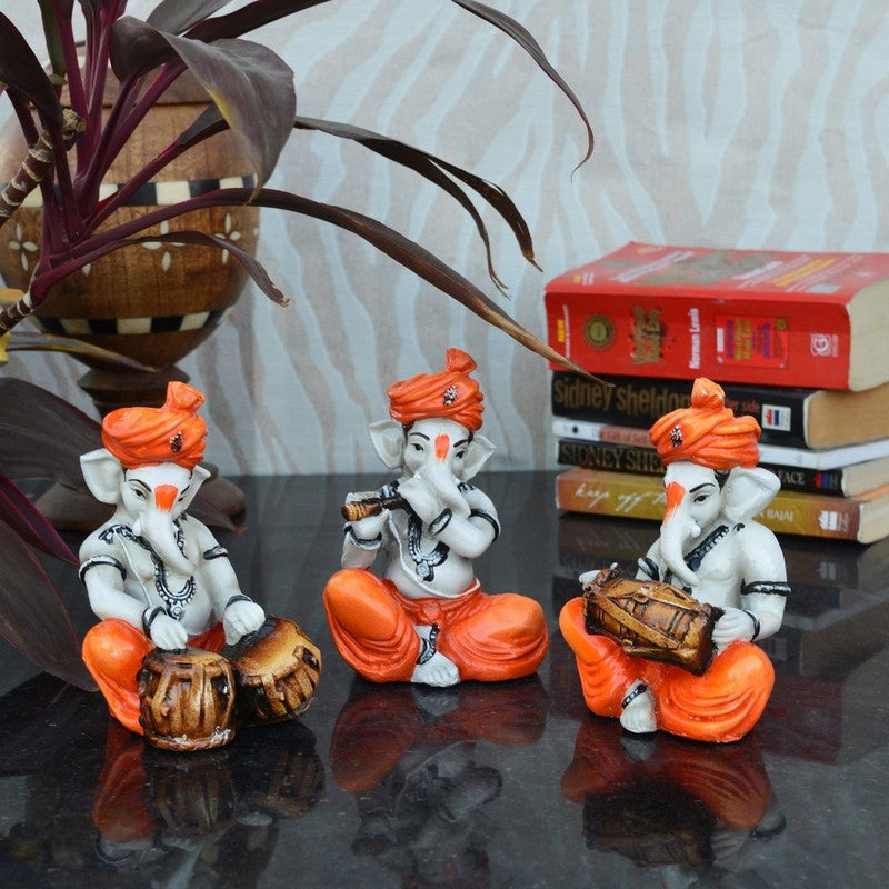 Musical Bliss Vinayaka Showpieces - Set of Three