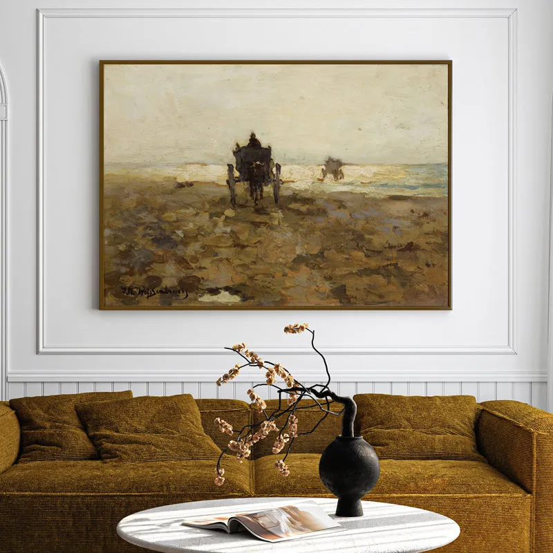 Fields & Harvest Wood Wall Art With Frame - Black media 1