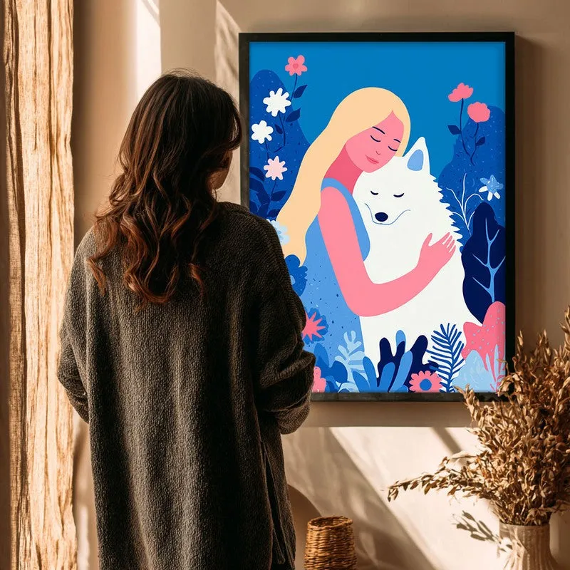Ivory Embrace Canvas Wall Painting - Black Frame media 5