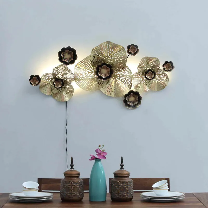 Golden Petals Iron Wall Accent media 3