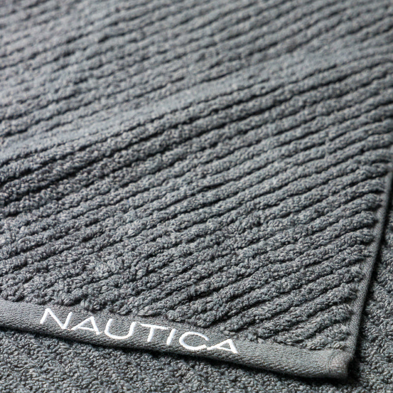 Nautica Cross View Face Towel (Grey, Navy) - Set Of Eight media 7