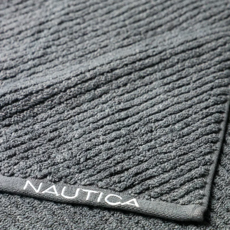Nautica Cross View Face Towel (Grey, Navy) - Set Of Eight media 7