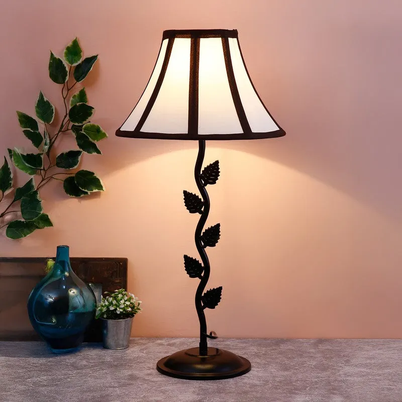Lunivore Cotton Table Lamp With Iron Base - White media 3