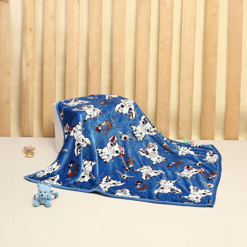 Monte Carlo Whimsical Cow Kids Blanket (Blue) - 600 GSM media 3