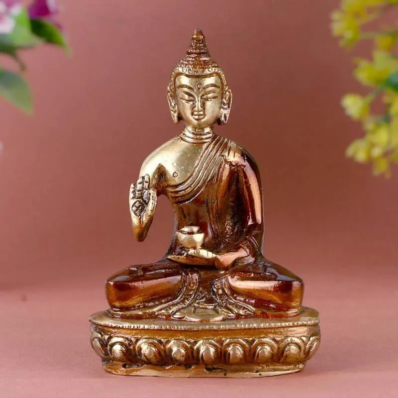 Divine Brass Budha Idol media 1
