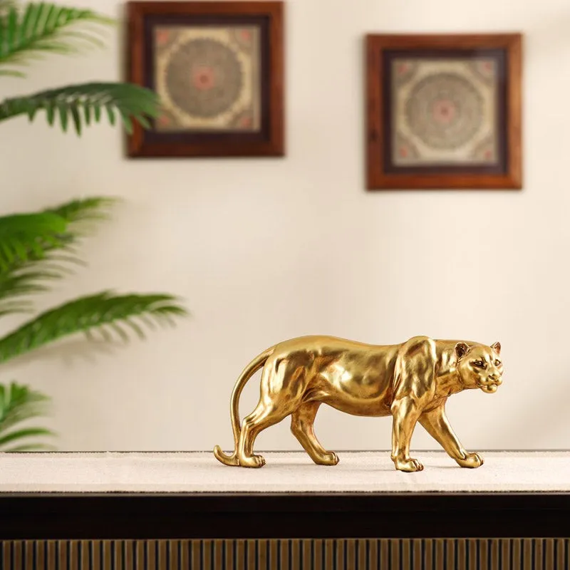 Golden Leopard Showpiece media 3