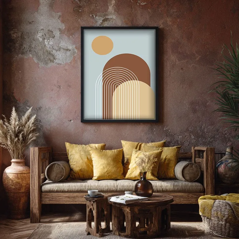 Rhythm Lines Canvas Wall Painting With Black Frame media 7