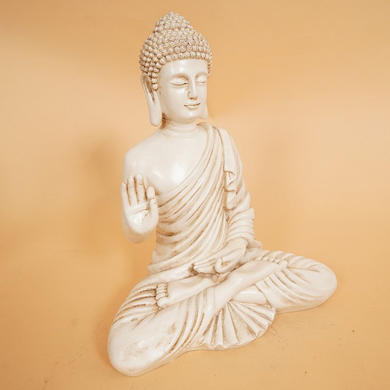 Peaceful Meditating Resin Buddha Idol media 5