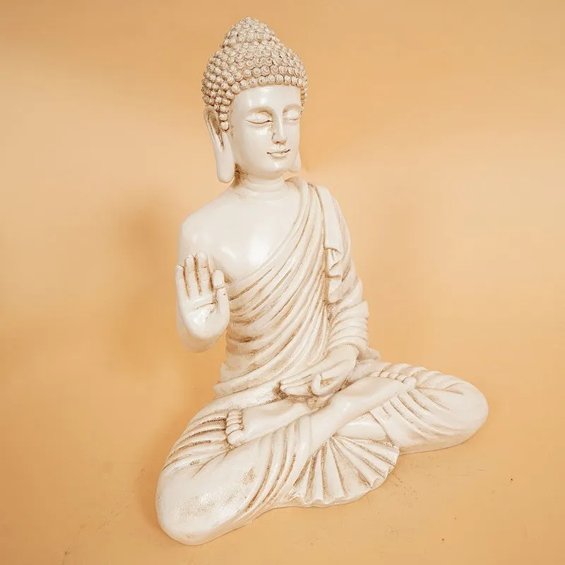 Peaceful Meditating Resin Buddha Idol media 5