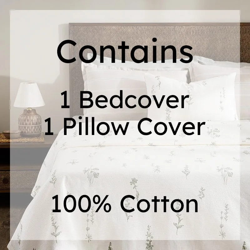 Pale Bloom Cotton Bed Cover - 220 TC - 6