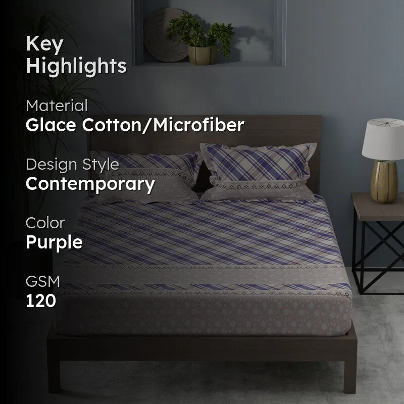 PlaidNest Comforters (Purple)- 120 GSM media 2