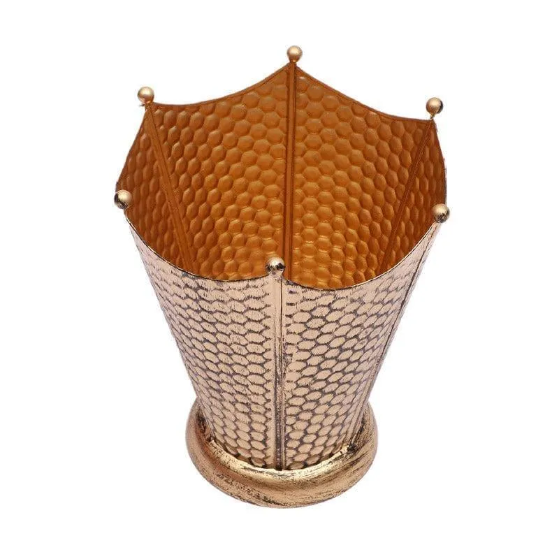 Crown Cast Planter (Gold) - Set Of Three - 4