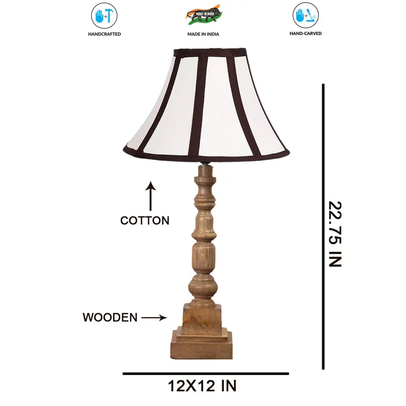 Stripra Arbor Wooden Table Lamp - White,Black,Brown media 7