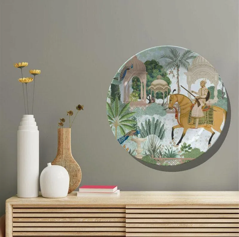 Emperor Akbar In Garden Wall Plate media 6