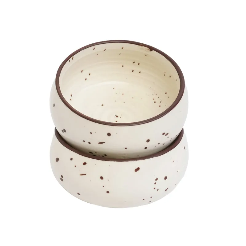 Cera Specks Snack Bowl (Brown, Ivory) - Set Of Two media 3