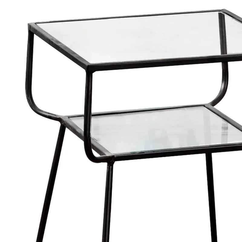 Hearth Iron Side Table with Stool - Two Piece Set media 6
