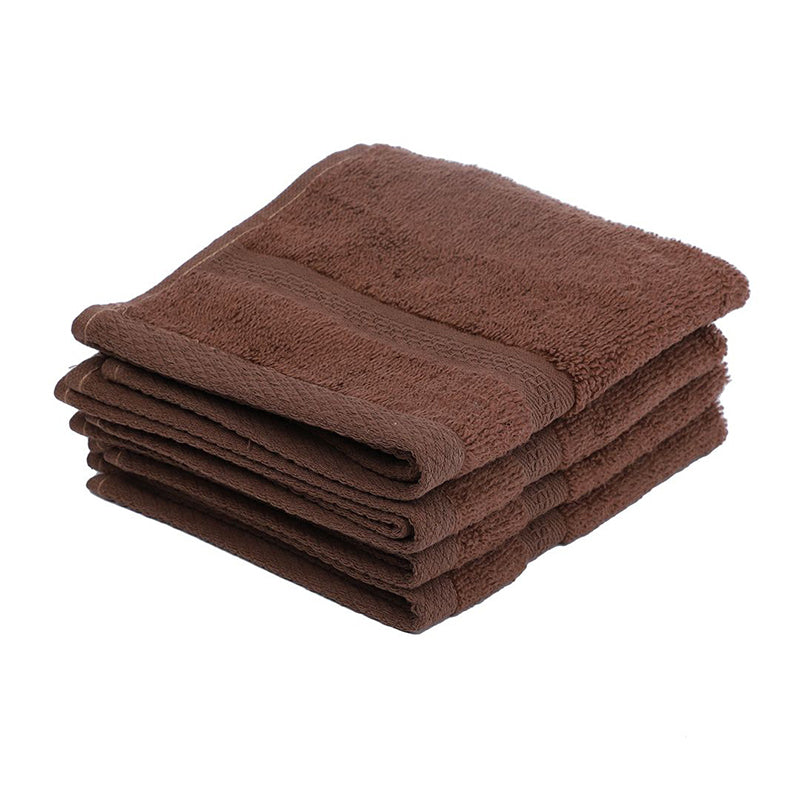 Miorah Hand & Face Towel Combo (Brown) - Set Of Twelve media 6