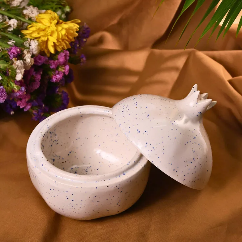Anar Ceramic Jar (White) - 1150 mL media 1