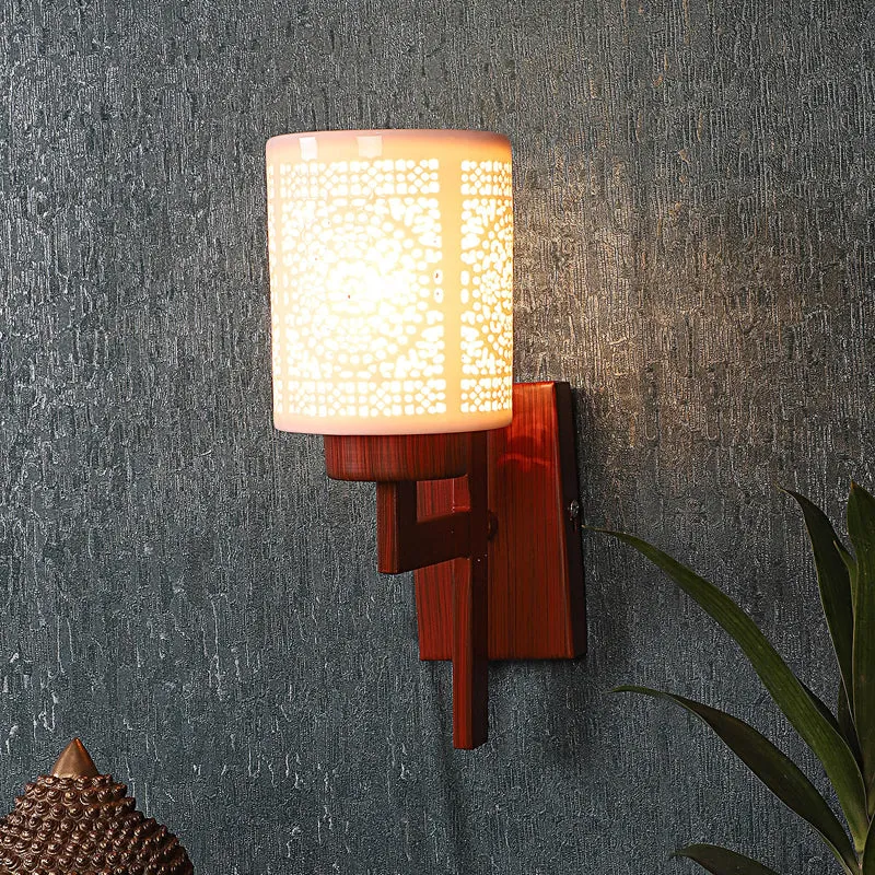Ivra Wooden Wall Lamp media 1