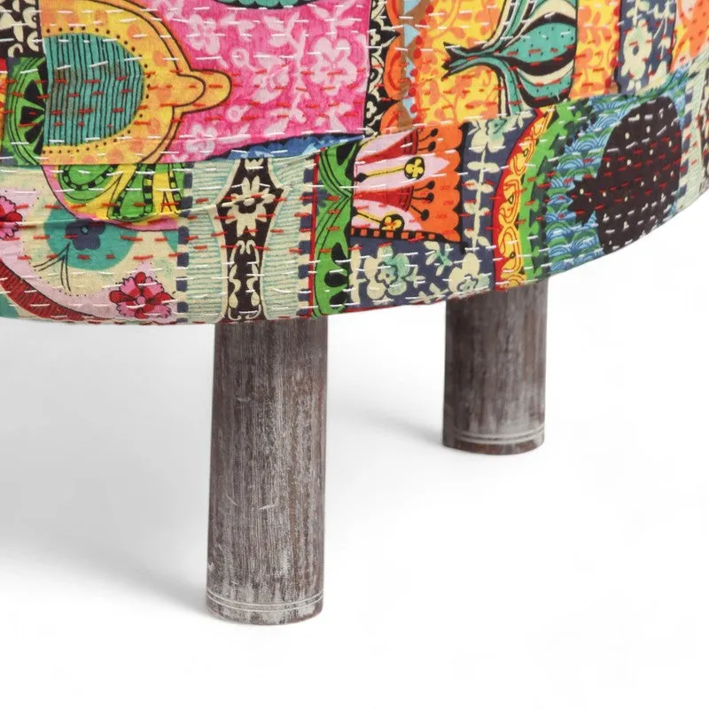 Jrixon Sheesham Wooden Ottomans - Multicolor media 5
