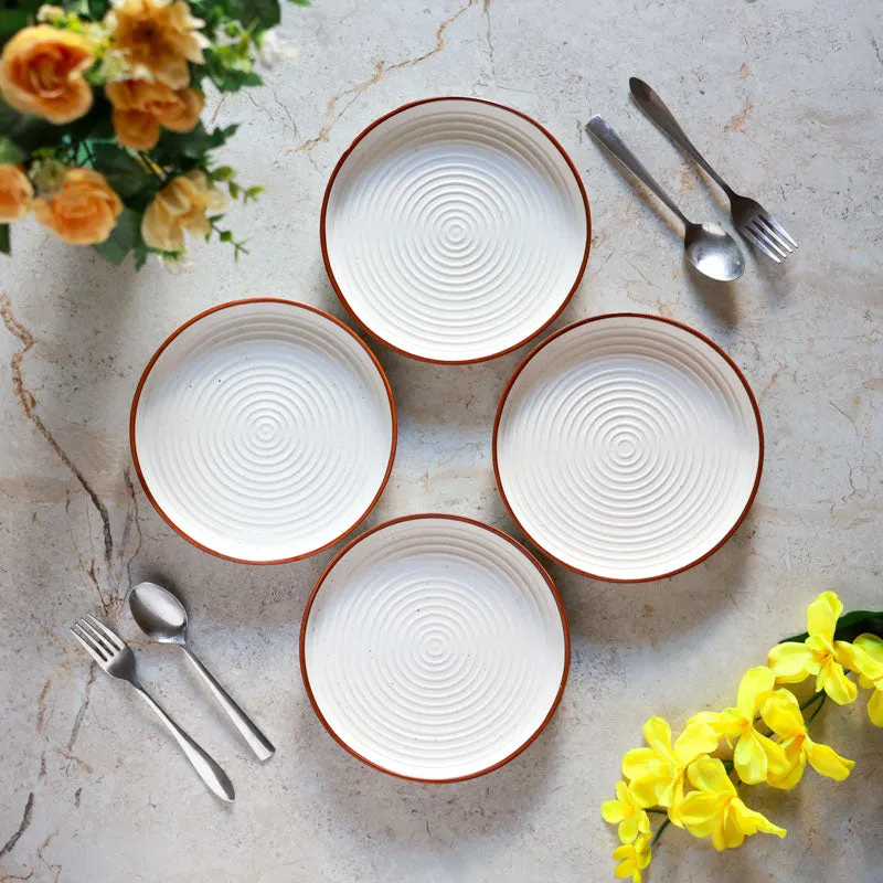 Ceraflor Ceramic Dinner Plate - Set Of Four media 3