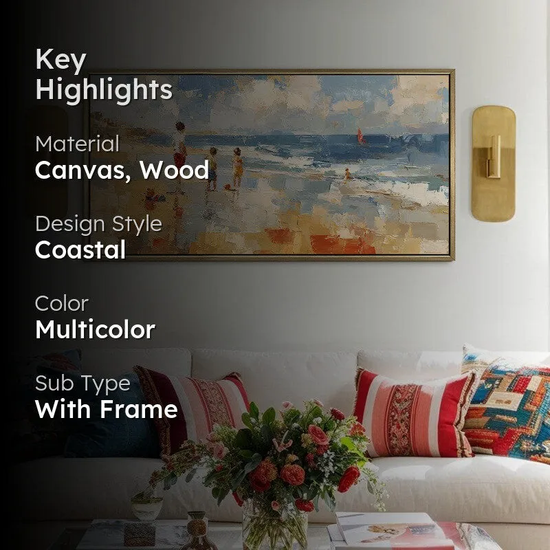 Shoreline Canvas Wall Painting With Frame media 2
