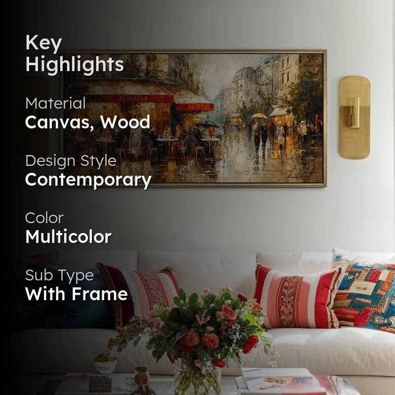 City Boulevard Canvas Wall Painting With Frame media 2