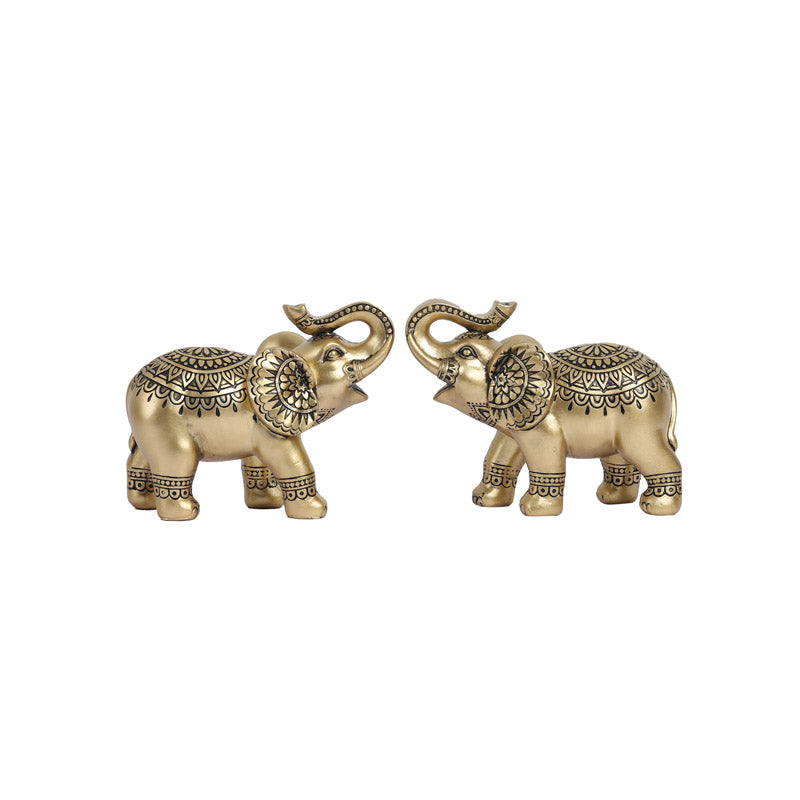 Ethnic Ornate Gaja Showpiece - Set Of Two image 4