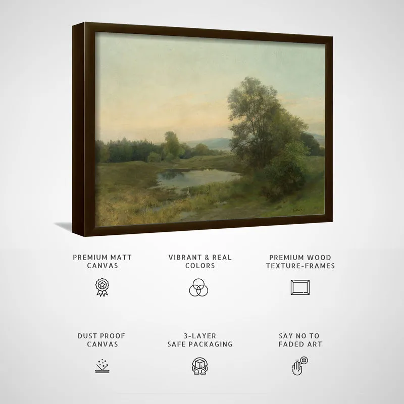 Enchanted Pond Wood Wall Art With Frame - Black media 5