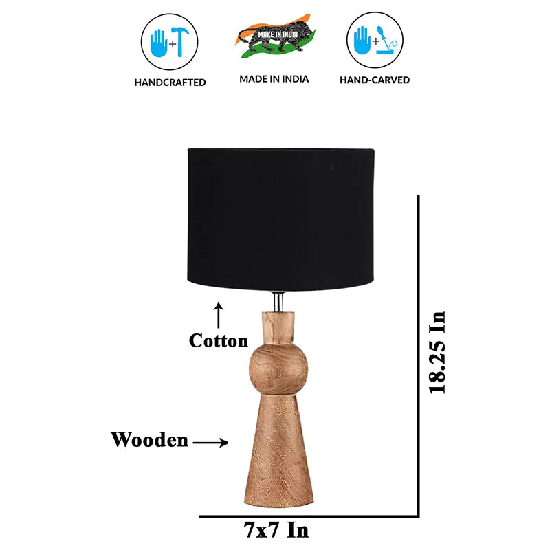 Angler Wooden Table Lamp - Black,Brown media 5