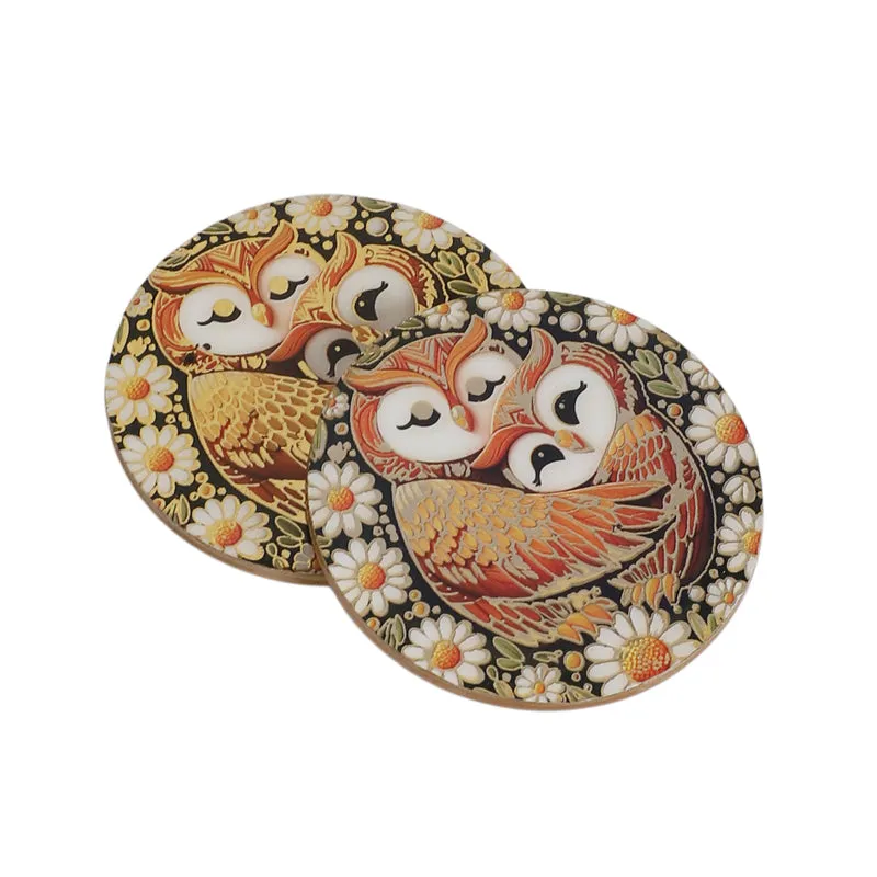 Owlways Yours Wooden Coasters - Set Of Two media 4