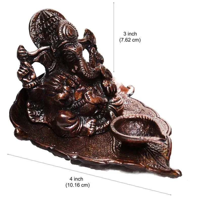 Vinayaka Leaf Diya - Brown media 6